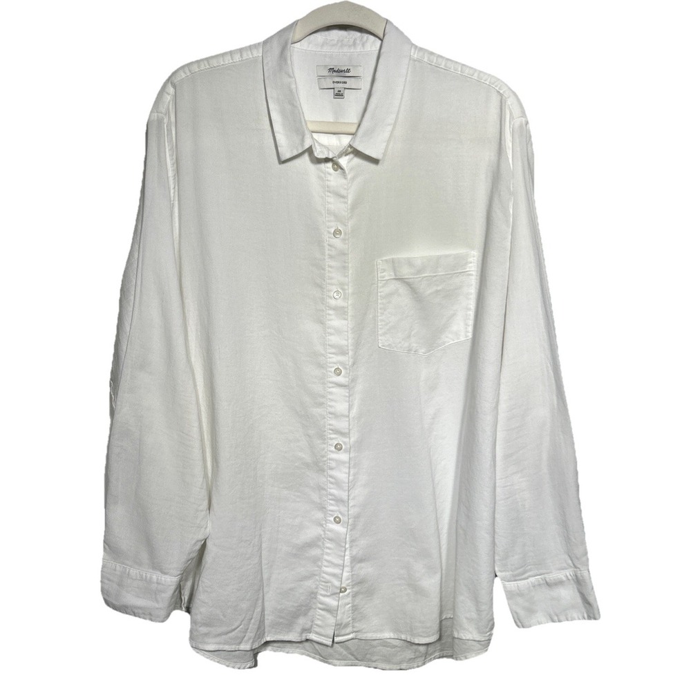 Madewell The‎ Oversized Shirt Eyelet White Women's Size 2XL Retail: $82
